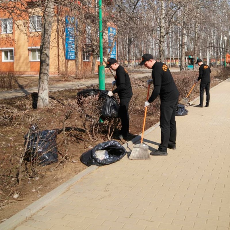 Уборка листьев в Нововоронеже